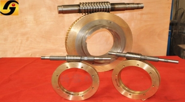 回轉臺用精密無間隙雙導程蝸輪蝸桿副