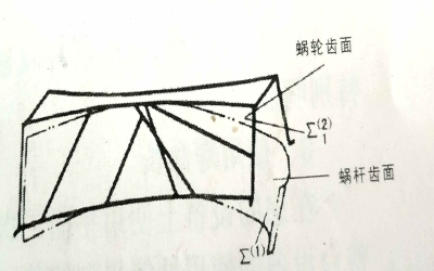 平面二次包絡減速機的蝸輪蝸桿嚙合圖
